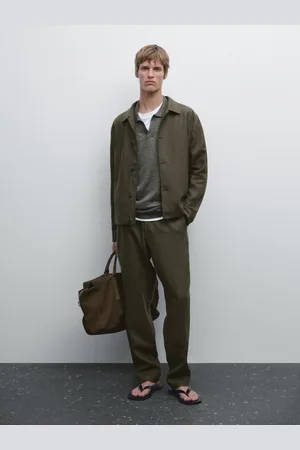 Massimo Dutti Calças 100% Linho