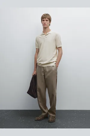 Massimo Dutti Camisola De Malha Com Gola De Polo 100% Algodão
