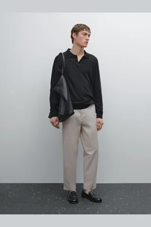 Massimo Dutti Camisola De Malha Com Gola De Polo Em Linho