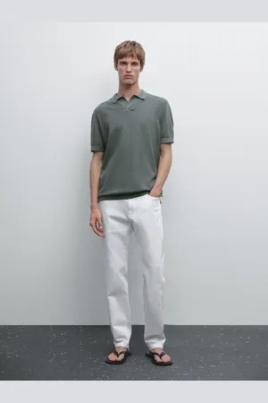 Massimo Dutti Camisola De Malha Com Gola De Polo 100% Algodão
