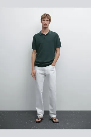 Massimo Dutti Camisola De Malha Com Gola De Polo 100% Algodão