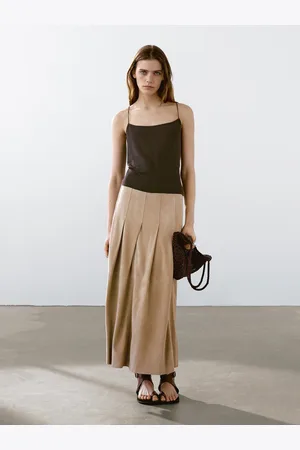 Massimo Dutti Top De Alças Finas Com Estrutura