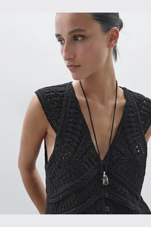 Massimo Dutti Colete De Malha Crochet Fantasia