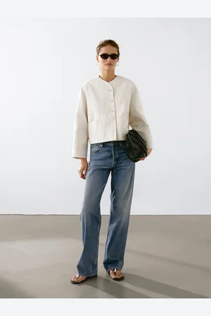 Massimo Dutti Casaco De Tecido Floral 100% Algodão
