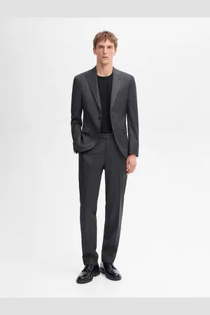 Massimo Dutti Plain Wool Suit Pants