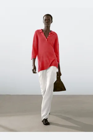Massimo Dutti Camisola De Malha Com Gola De Polo Oversize