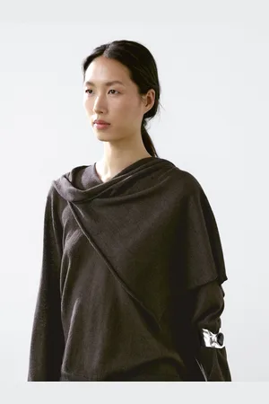 Massimo Dutti Camisola Com Pormenor De Lenço Em Mistura De Linho