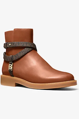 Michael Kors MKBotins em pele com rebordo e logótipo Abigail -