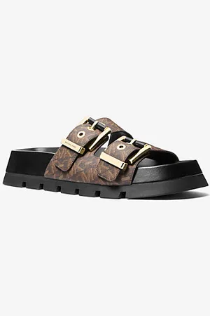 Michael Kors MKSandálias com sola compensada com monograma Empire Colby -