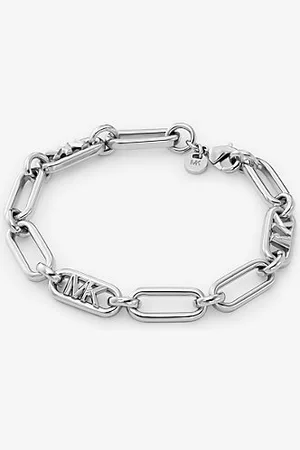 Michael Kors MKPulseira de corrente de elos com logótipo Empire em latão banhada a metal precioso -
