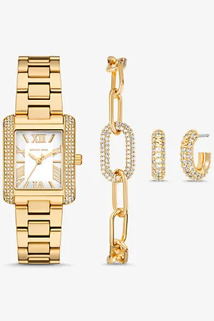 Michael Kors MKConjunto-presente bijuteria e relógio Emery pequeno -