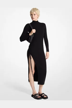Michael Kors MKVestido franzido em lã elástica -