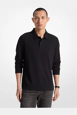 Michael Kors MKPolo de manga comprida em malha de bolhas -