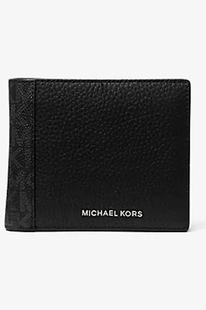 Michael Kors MKCarteira dobrável em pele com logótipo exclusivo com porta-moedas Hudson -