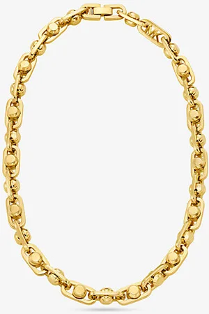 Michael Kors MKColar de elos em latão banhado a metal precioso Astor grande -
