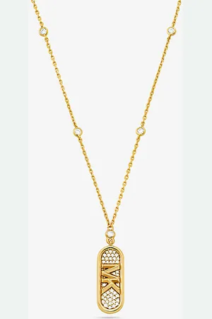 Michael Kors MKColar com logótipo Empire em prata de lei e banhado a metal precioso com incrustações -