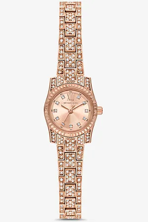 Michael Kors MKRelógio com incrustações em dourado-rosa Lexington mini -