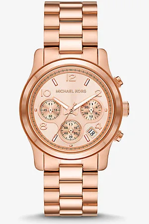 Michael Kors MKRelógio dourado-rosa Runway -