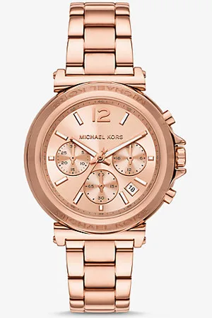 Michael Kors MKRelógio Maren dourado-rosa de tamanho grande -