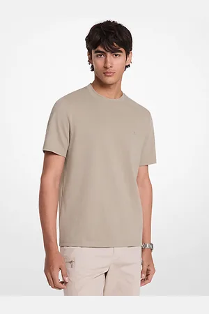 Michael Kors MKT-shirt piqué em mistura de algodão -