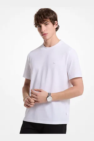 Michael Kors MKT-shirt piqué em mistura de algodão -