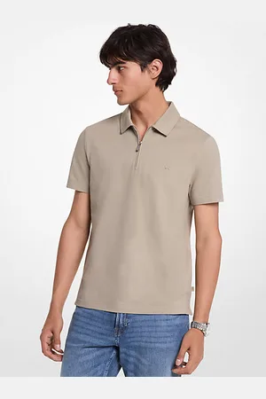 Michael Kors MKPolo com fecho de correr em piqué em mistura de algodão -