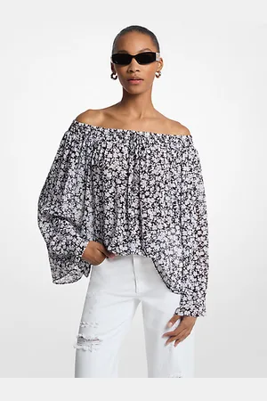 Michael Kors MKTop de ombros descobertos em Georgette com padrão floral -