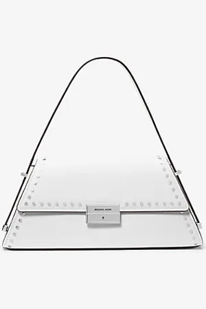 Michael Kors MKMala de ombro em pele com tachas Ludlow média -