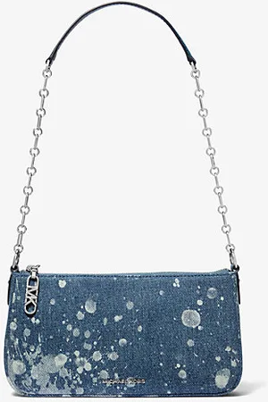 Michael Kors MKPochette de corrente de elos em ganga salpicada Empire média -
