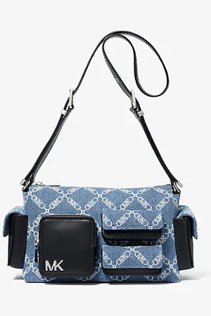 Michael Kors MKMala de ombro em pele com losangos em jaquard Empire Dakota média -