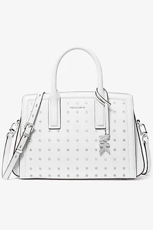 Michael Kors MKSatchel em pele com tachas Laila pequena -