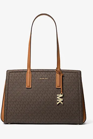 Michael Kors MKMala tote com logótipo exclusivo Laila média -