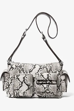 Michael Kors MKMala de ombro em pele com motivo de cobra em relevo Dakota média -