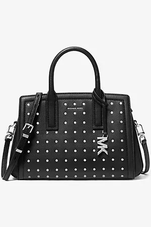 Michael Kors MKSatchel em pele com tachas Laila pequena -