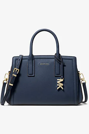 Michael Kors MKSatchel em pele granulada Laila pequena -