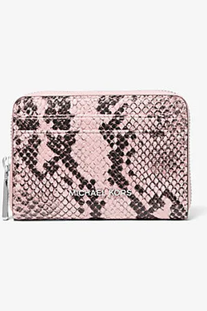 Michael Kors MKCarteira em pele com motivo de cobra em relevo Jet Set pequena -