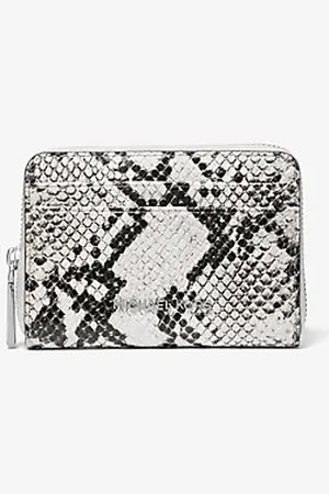 Michael Kors MKCarteira em pele com motivo de cobra em relevo Jet Set pequena -