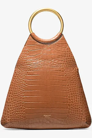 Michael Kors MKMala tote com argola em pele com motivo de crocodilo em relevo Ursula grande -