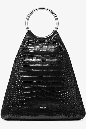 Michael Kors MKMala tote com argola em pele com motivo de crocodilo em relevo Ursula grande -
