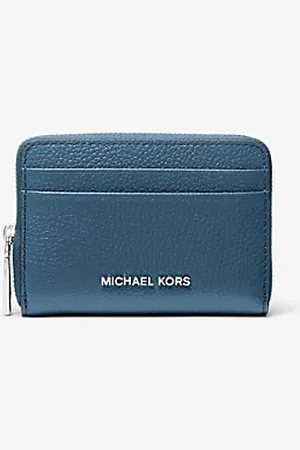 Michael Kors MKPorta-cartões com fecho de correr a toda a volta em pele granulada Jet Set pequeno -