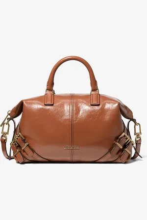 Michael Kors MKSatchel em pele estalada Darrington pequena -