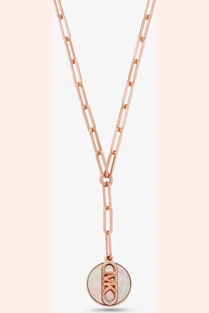Michael Kors MKColar de corrente de elos em latão banhado a metal precioso Empire -