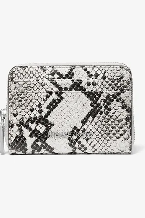 Michael Kors MKCarteira em pele com motivo de cobra em relevo Jet Set pequena -