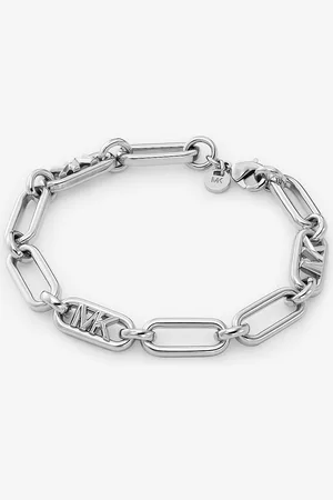 Michael Kors MKPulseira de corrente de elos com logótipo Empire em latão banhada a metal precioso -