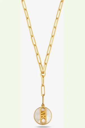 Michael Kors MKColar de corrente de elos em latão banhado a metal precioso Empire -