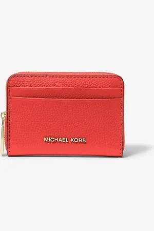 Michael Kors MKPorta-cartões com fecho de correr a toda a volta em pele granulada Jet Set pequeno -