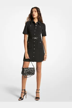 Michael Kors MKVestido camiseiro com cinto de crepe elástico -