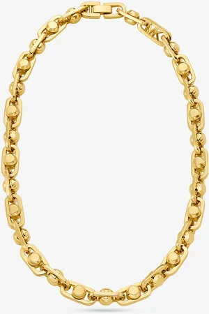 Michael Kors MKColar de elos em latão banhado a metal precioso Astor grande -