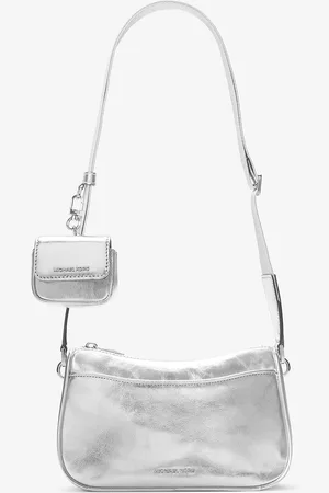 Michael Kors MKBolsa a tiracolo em pele metalizada Jet Set média com estojo para Apple Airpods Pro® -