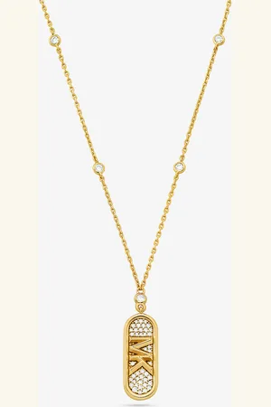 Michael Kors MKColar com logótipo Empire em prata de lei e banhado a metal precioso com incrustações -